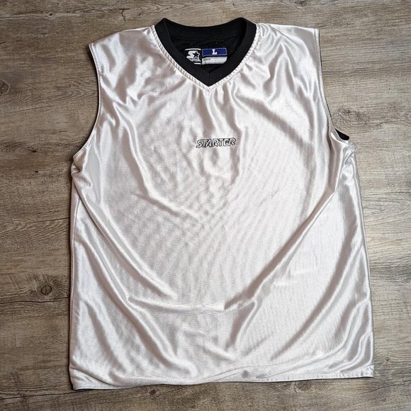 Vintage Starter reversible basketball jersey shirt size large black//white - Picture 3 of 4